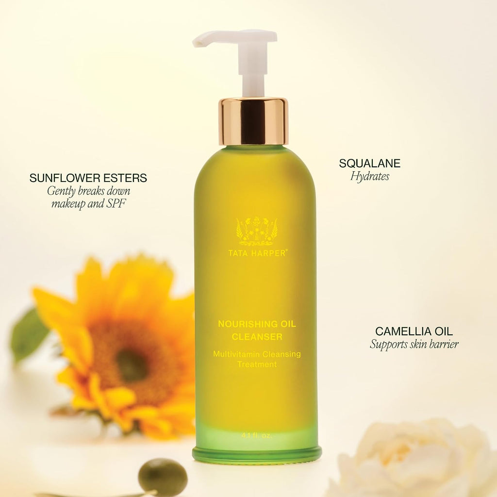 Tata Harper Nourishing Oil Cleanser, Gentle Makeup Removing Cleanser, Cleansing Oil, Natural Skincare, 125ml
