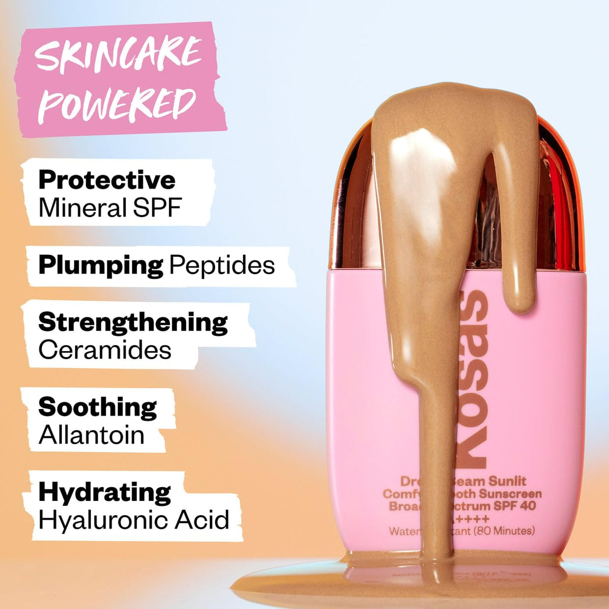Kosas DreamBeam SPF 40 Mineral Sunscreen for Face, 40 ml, Sunlit