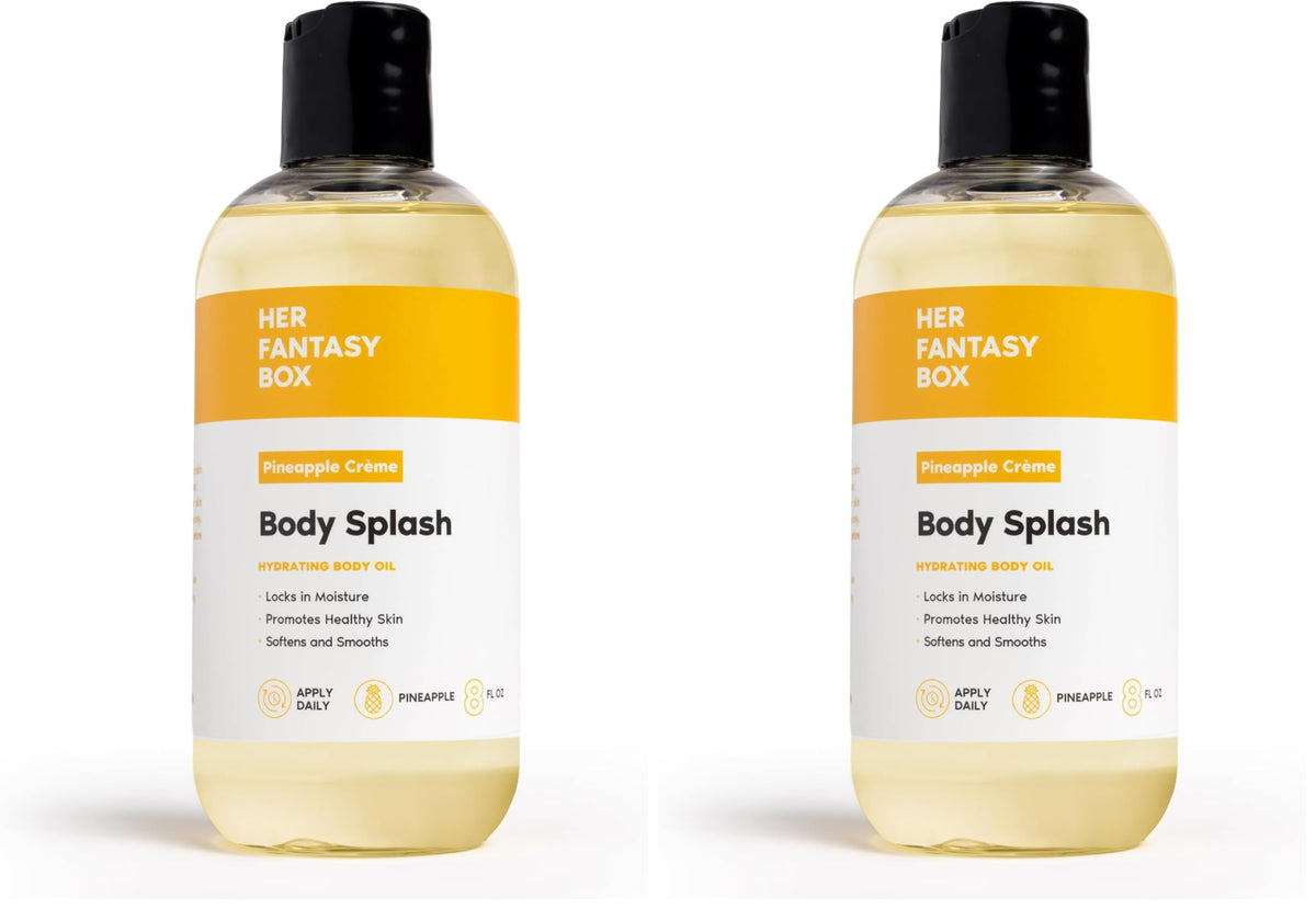 Her Fantasy Box | Body Splash Hydrating Body Oil (Yummy) - Moisturizing, Non-Greasy Formula for Soft, Smooth Skin - All-Natural, Lightweight & Nourishing