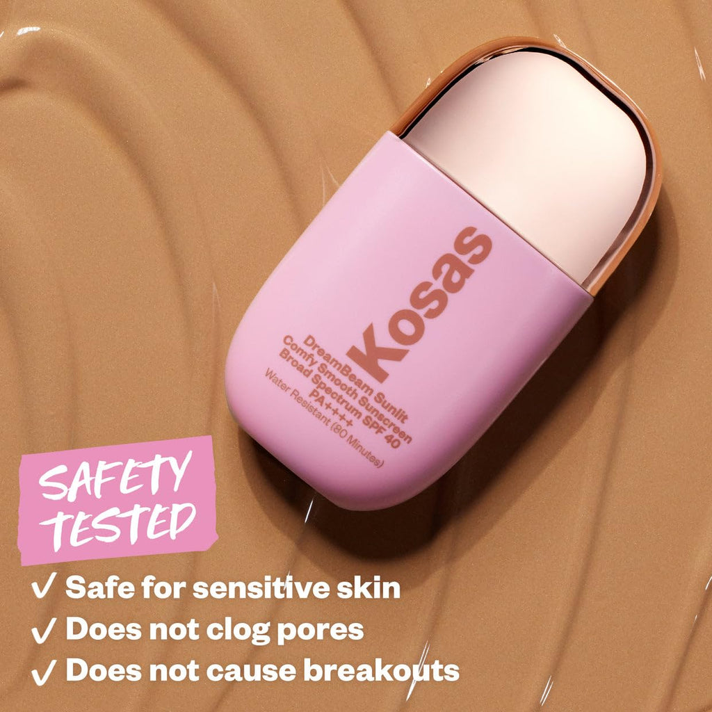Kosas DreamBeam SPF 40 Mineral Sunscreen for Face, 40 ml, Sunlit