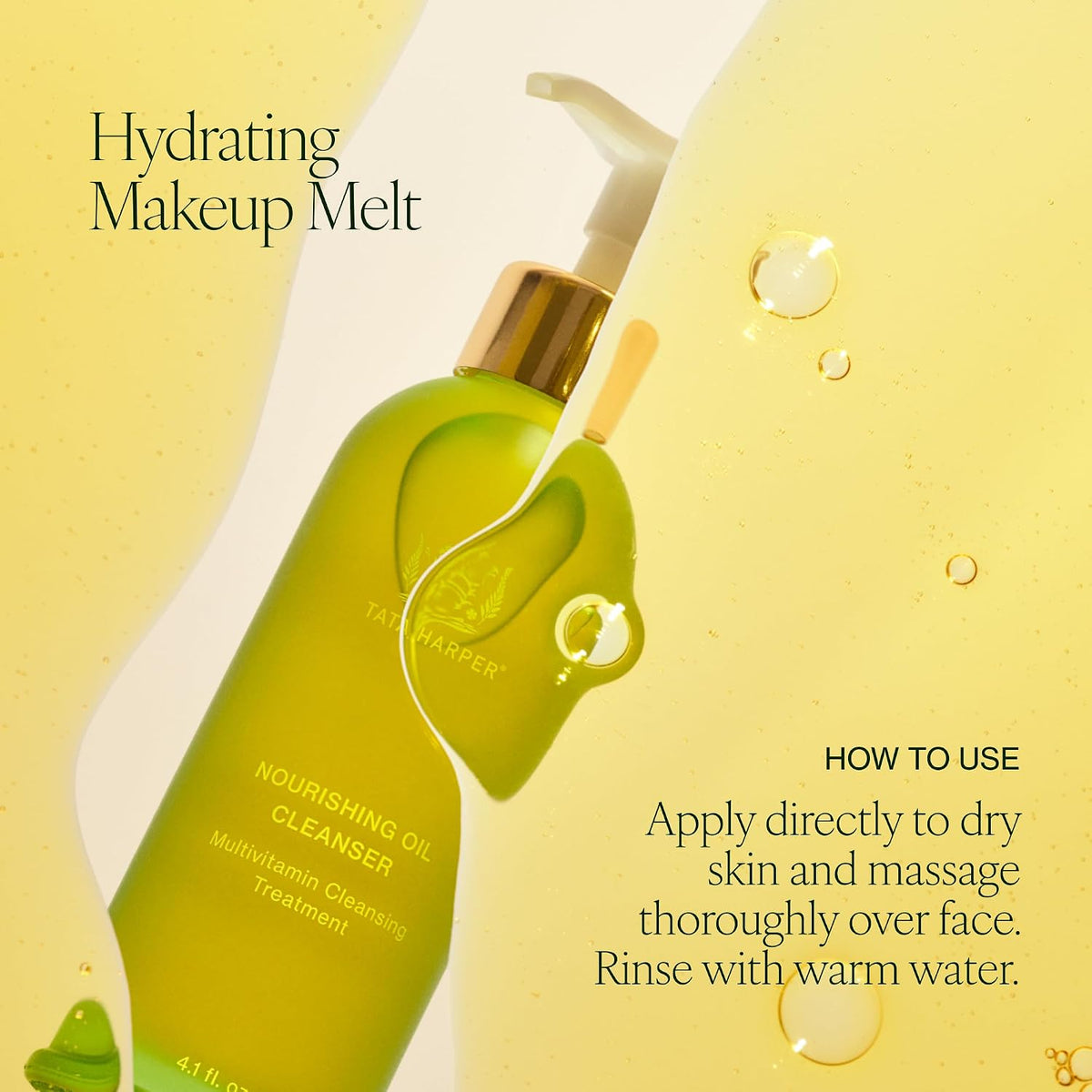 Tata Harper Nourishing Oil Cleanser, Gentle Makeup Removing Cleanser, Cleansing Oil, Natural Skincare, 125ml