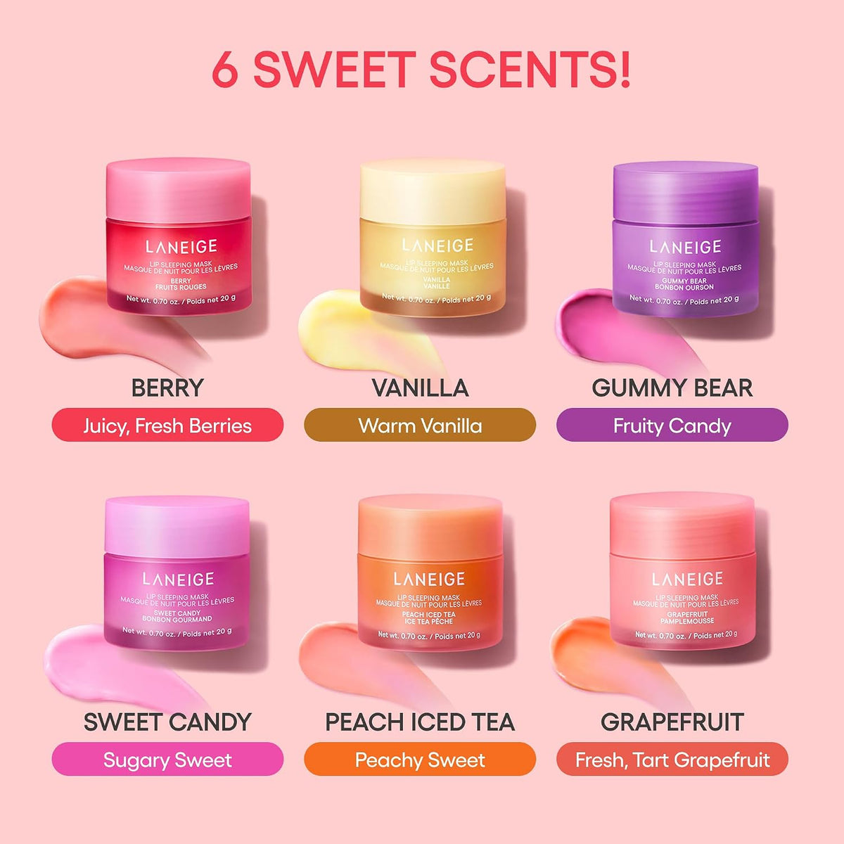LANEIGE Lip Sleeping Mask: Nourish, Hydrate, Vitamin C, Murumuru & Shea Butter, Antioxidants, Flaky, Dry Lips