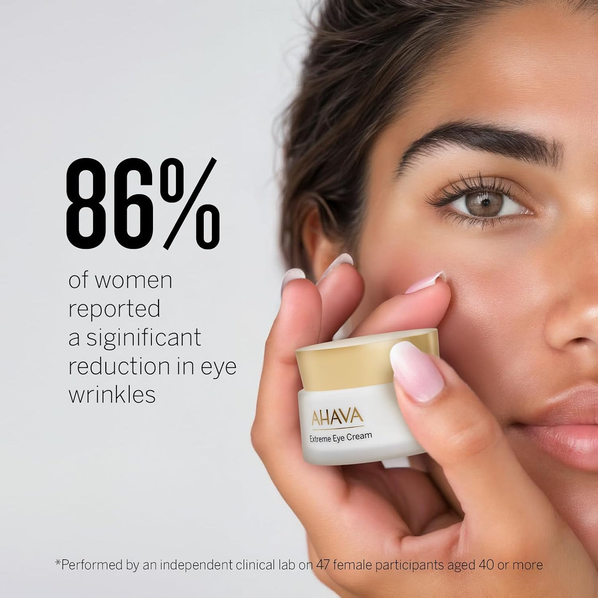 AHAVA Extreme Firming Eye Cream - Firms, Hydrates, Smoothes & Reduce Wrinkles of Eye Area, Enriched with Extreme Complex, Exclusive Dead Sea Osmoter, Peptides, Hyaluronic Acid & Shea Butter, 0.5 Fl.Oz