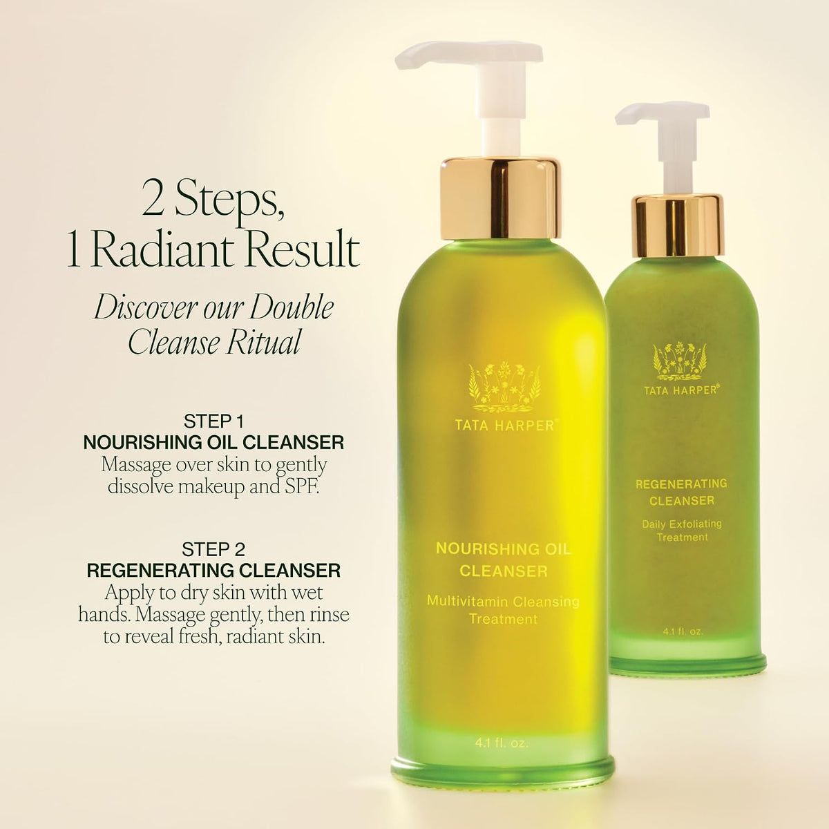 Tata Harper Nourishing Oil Cleanser, Gentle Makeup Removing Cleanser, Cleansing Oil, Natural Skincare, 125ml