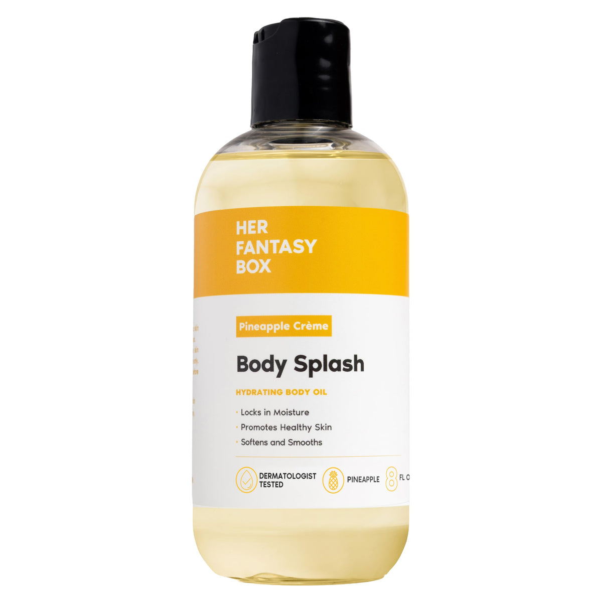 Her Fantasy Box | Body Splash Hydrating Body Oil (Yummy) - Moisturizing, Non-Greasy Formula for Soft, Smooth Skin - All-Natural, Lightweight & Nourishing