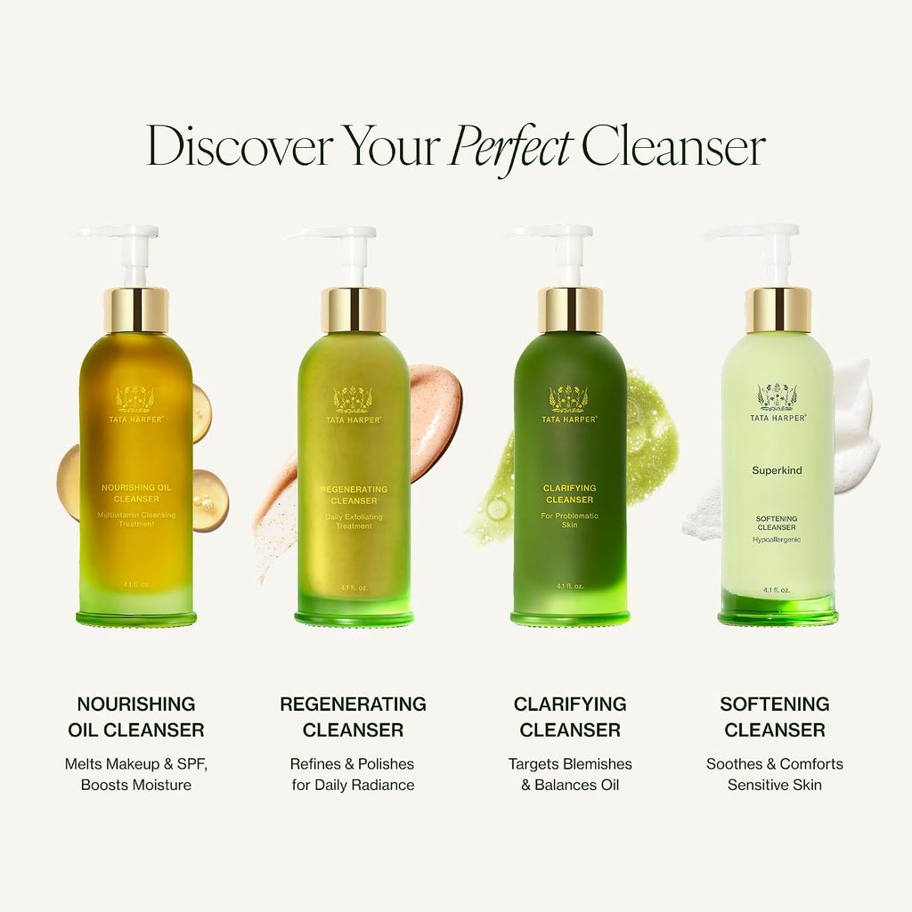 Tata Harper Nourishing Oil Cleanser, Gentle Makeup Removing Cleanser, Cleansing Oil, Natural Skincare, 125ml