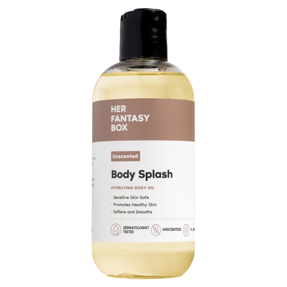 Her Fantasy Box | Body Splash Hydrating Body Oil (Yummy) - Moisturizing, Non-Greasy Formula for Soft, Smooth Skin - All-Natural, Lightweight & Nourishing