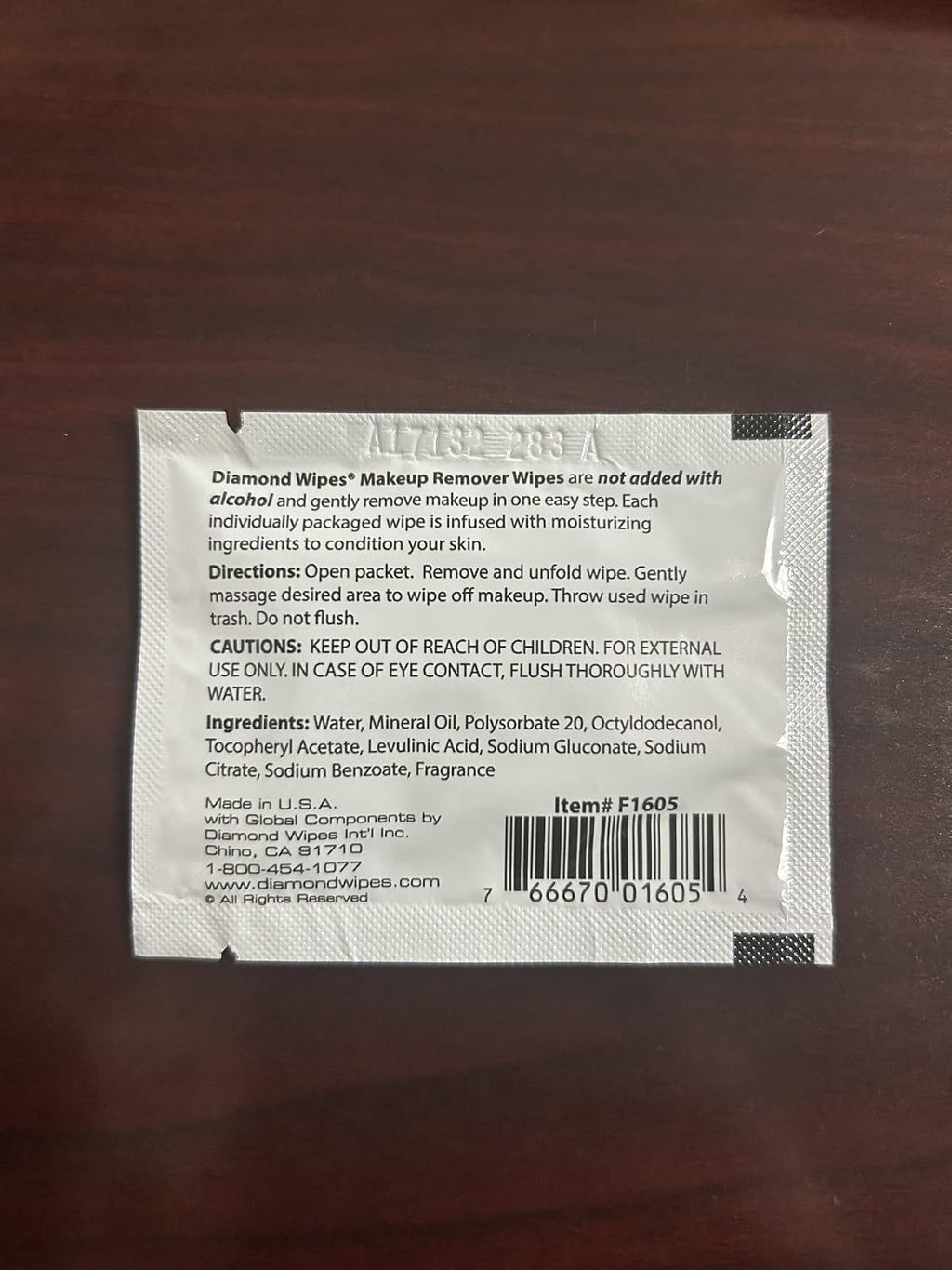 Diamond Wipes Face Cleansing & Waterproof Makeup Remover Wipes, 500 Count