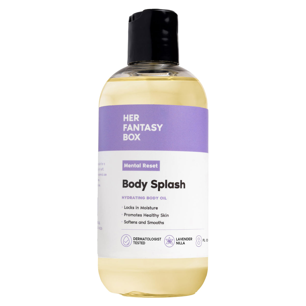 Her Fantasy Box | Body Splash Hydrating Body Oil (Yummy) - Moisturizing, Non-Greasy Formula for Soft, Smooth Skin - All-Natural, Lightweight & Nourishing
