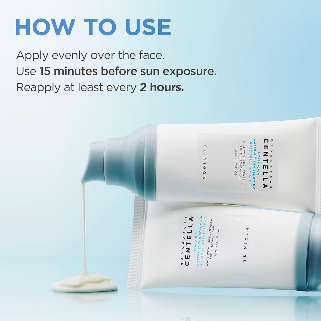 SKIN1004 Hyalu-Cica Water-Fit Sun Serum UV, SPF 50 Sunscreen, 1.69 fl.oz