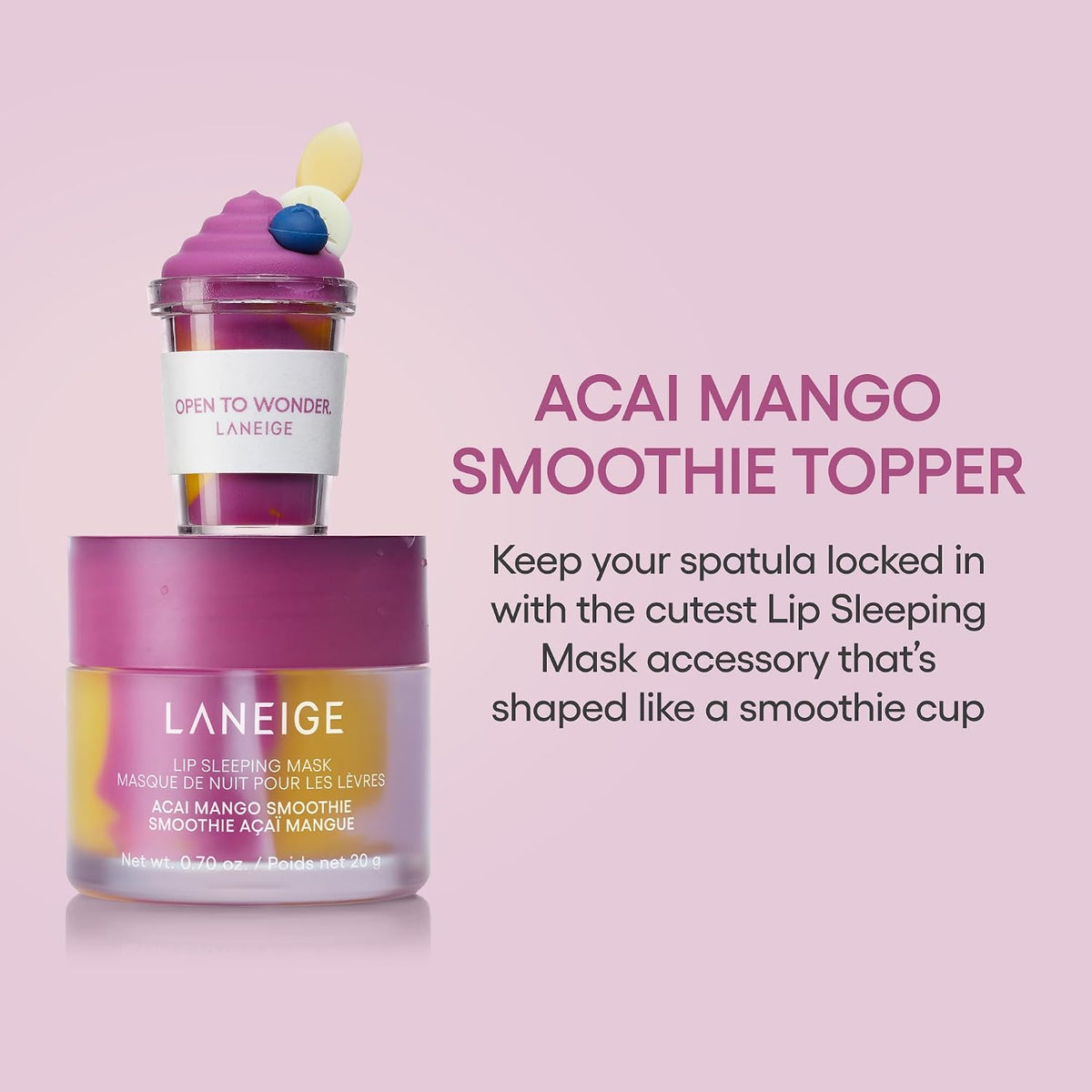 LANEIGE Lip Sleeping Mask: Nourish, Hydrate, Vitamin C, Murumuru & Shea Butter, Antioxidants, Flaky, Dry Lips