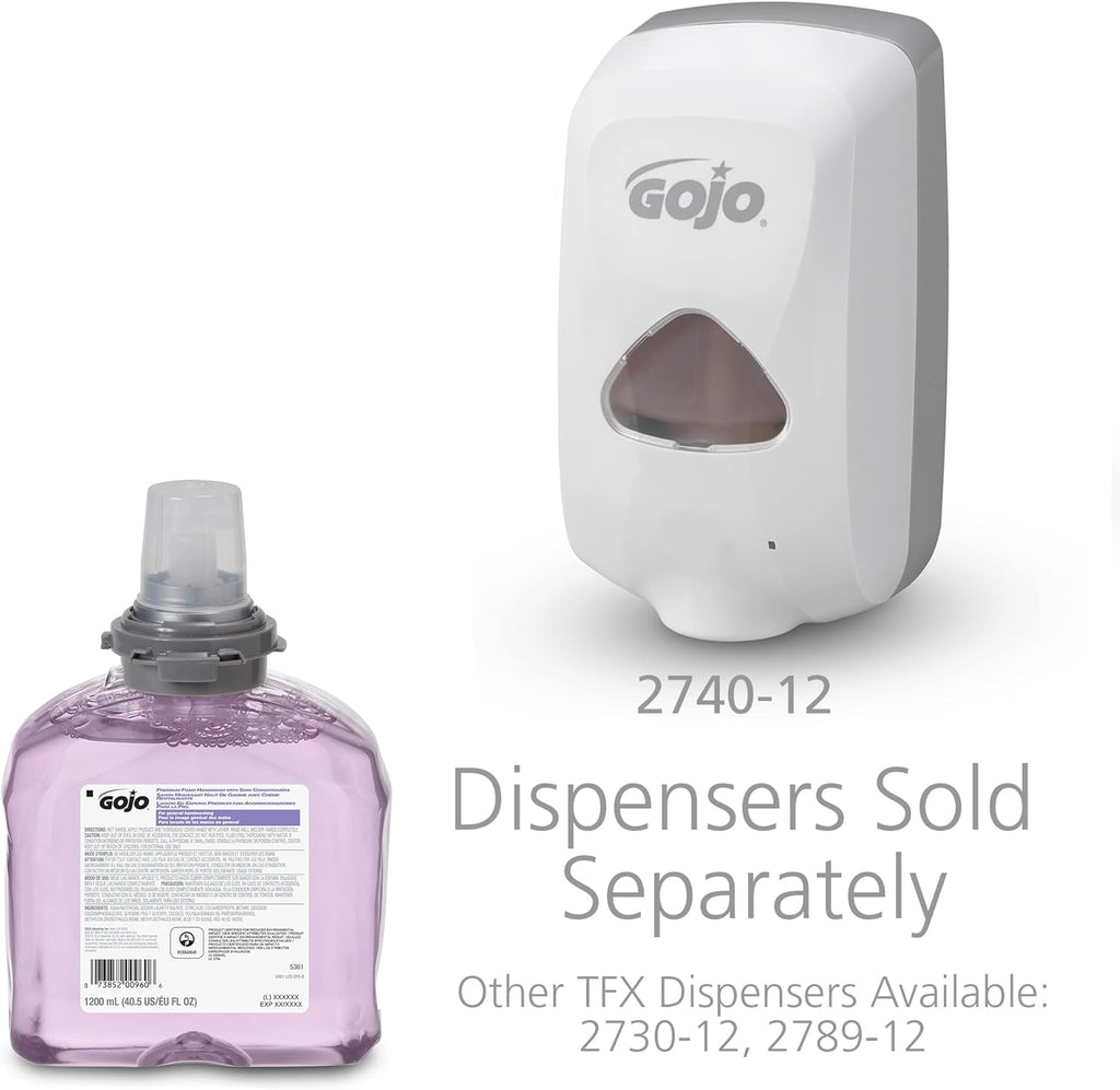 GOJO TFX Foam Soap Refill, Cranberry Scent, 2ct x 1200 mL - 5361-02