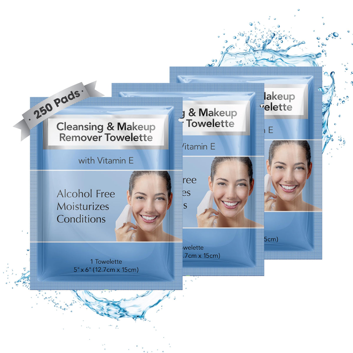 Diamond Wipes Face Cleansing & Waterproof Makeup Remover Wipes, 500 Count