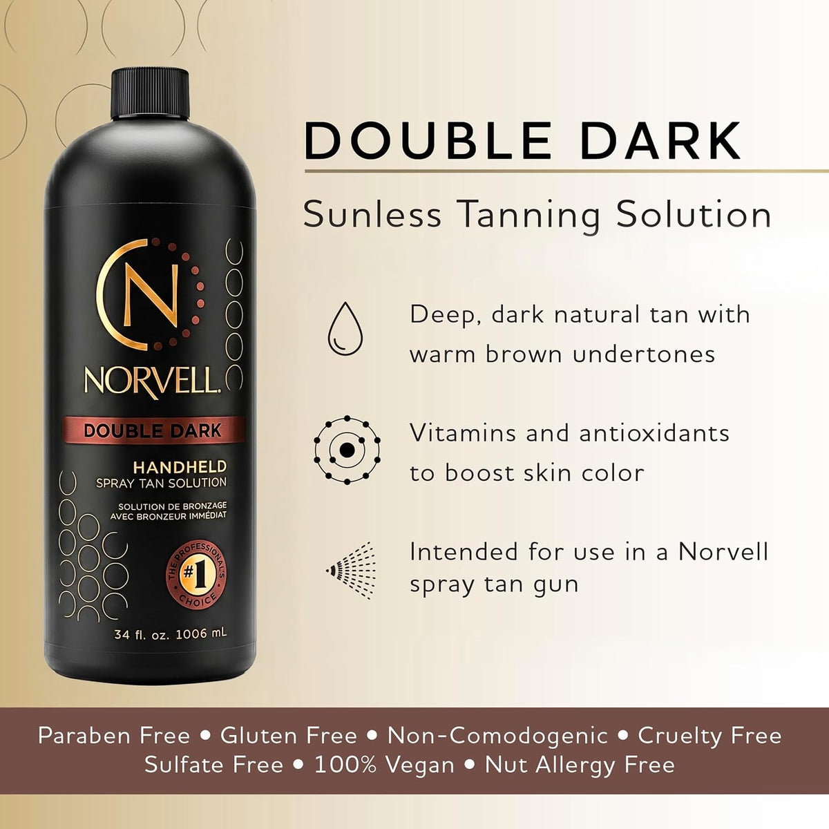 Norvell Premium Spray Tan Solution Double Dark 34 fl oz