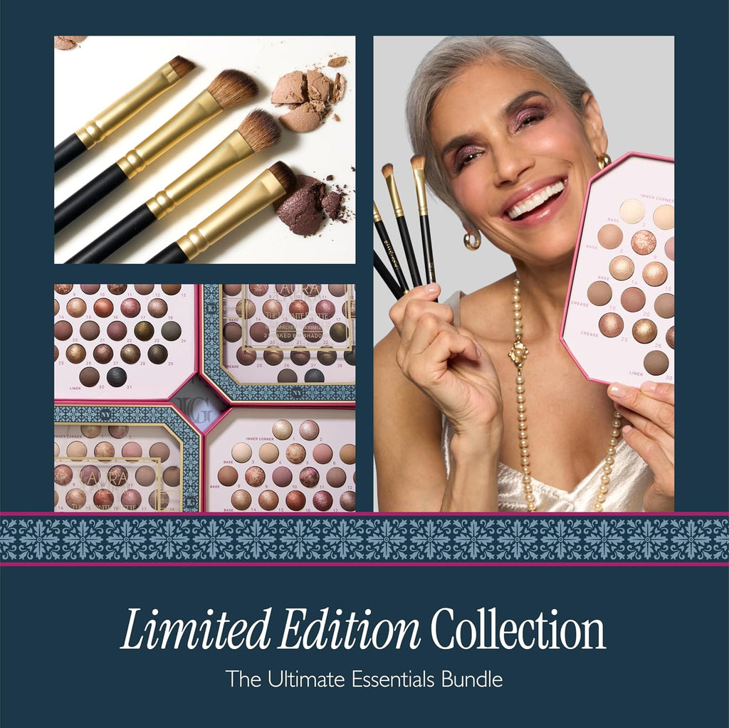 LAURA GELLER NEW YORK Ultimate Essentials - The Ultimate Palette 31 Baked Eyeshadows Minimalism Maximized + Shadow Skills 4PC Eye Brush Set