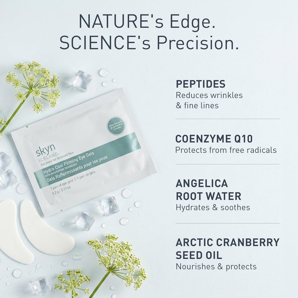 skyn ICELAND Hydro Cool Firming Eye Patches with Peptides and Coenzyme Q10